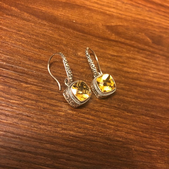 NWOT Samuel B. Citrine & Sterling Silver Pendant and Drop Earrings - Picture 11 of 12